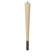 DESIGNS OF DISTINCTION 18" Round Tapered Leg with bolt and 4" Warm Bronze Ferrule - Ash 01240018ASWB6
